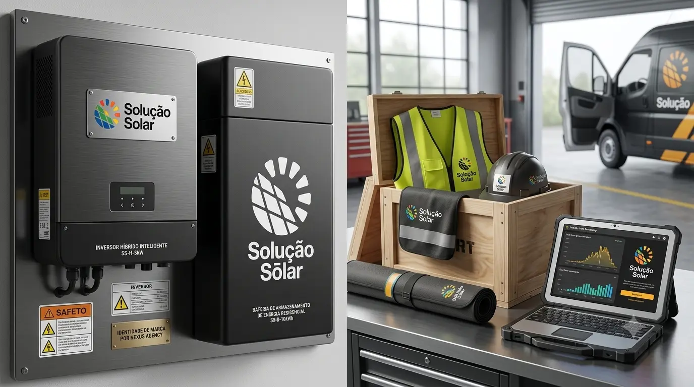 Identidade e site do Grupo Solução Solar